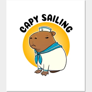 Capy Sailing Capybara Sailor Posters and Art